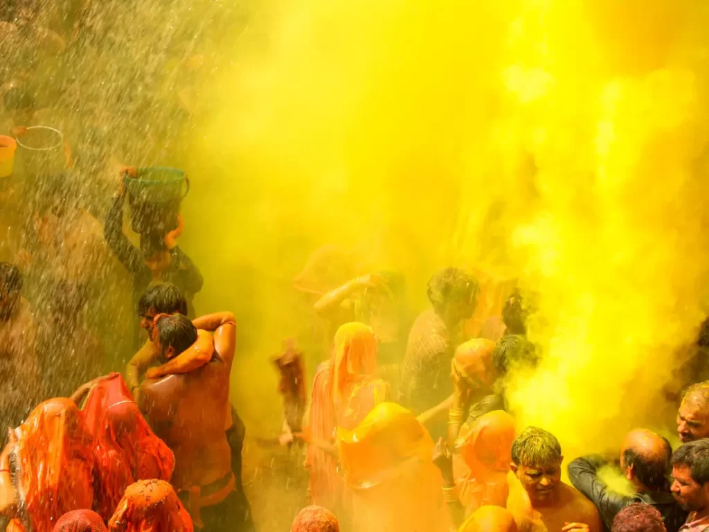 Holi colors in India