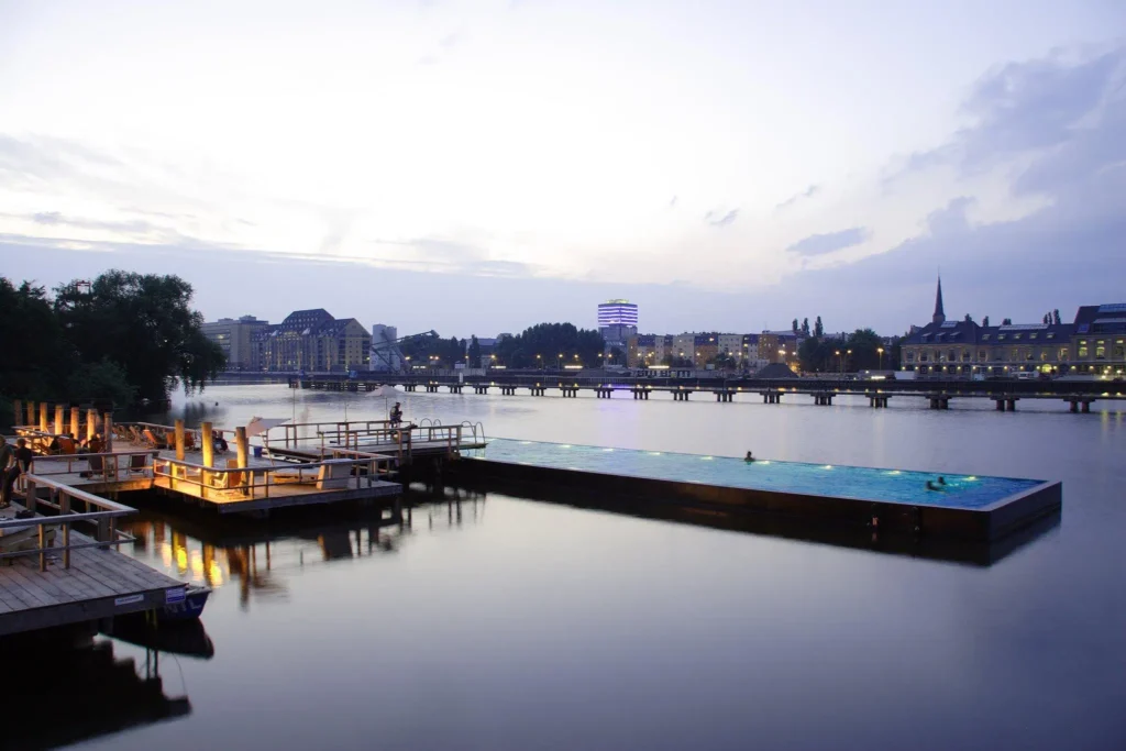 Badeschiff: the floating Pool at the Spree River