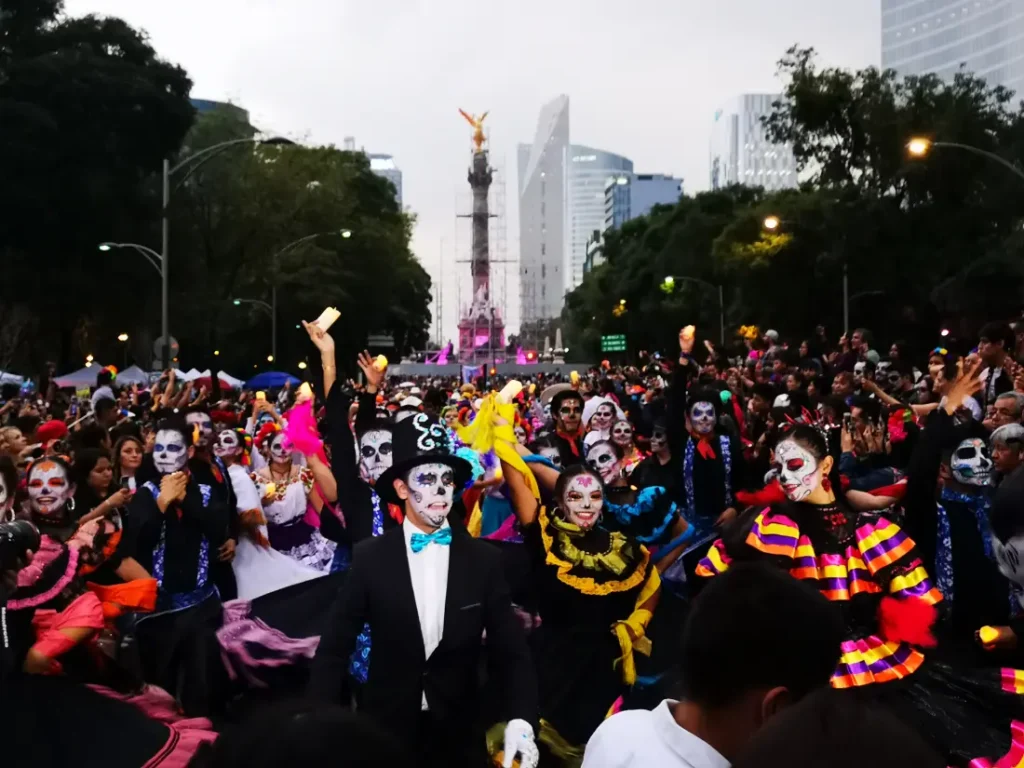 Parade for the Day of the Dead in Mexico's city